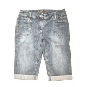 CONTRAST CARGO CUT OFF JEANS SIZE 11